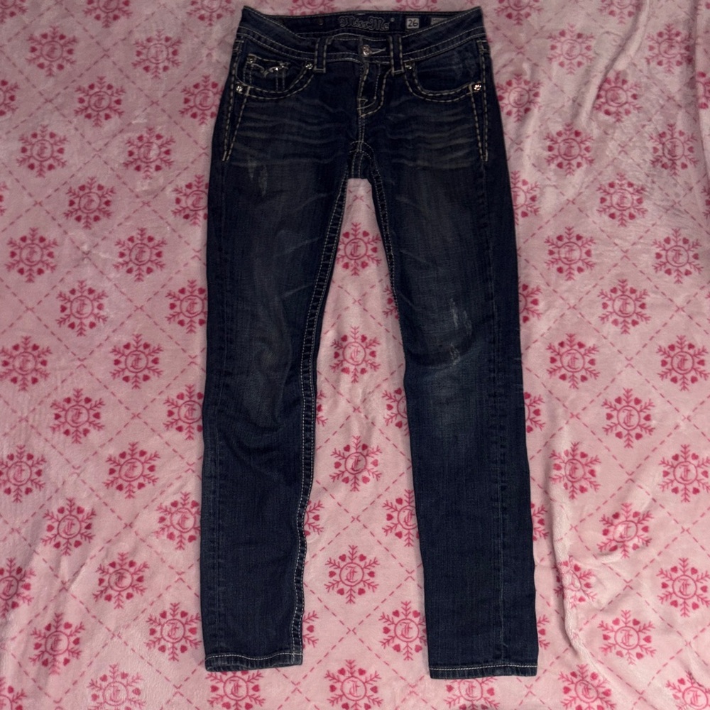 Vintage Women's Dark Blue MISS ME Jeans